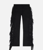 Valabasas Aviator Black Suede Stacked Jeans