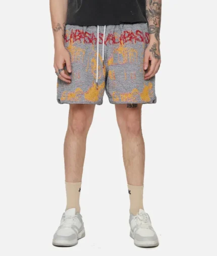 Valabasas Ghost Hands White Tapestry Shorts